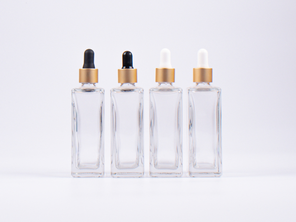 Klarglasflasche Miro 100ml - Pipette gold